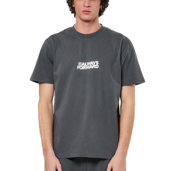 Body Action Natural Dye Oversized Men's T-Shirt 053522-01-CharcoalGrey