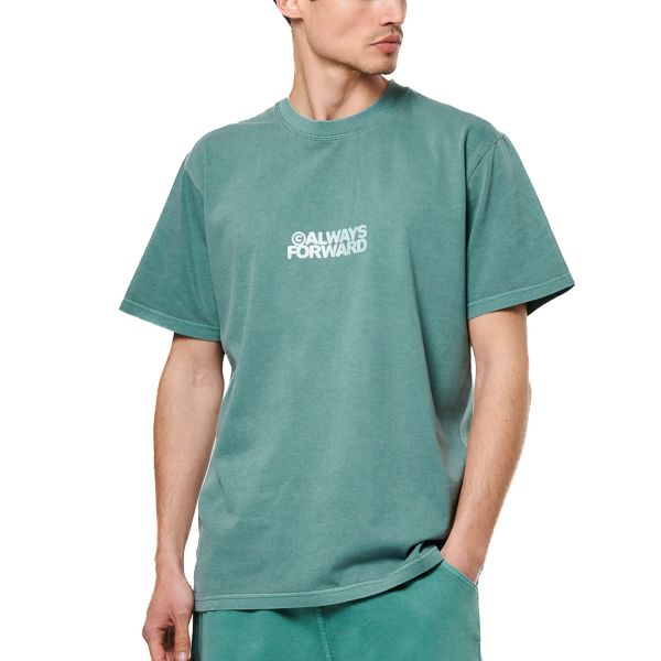 Body Action Natural Dye Oversized Men's T-Shirt 053522-01-PineGreen