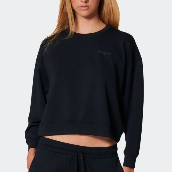 Body Action Modal Crop Women's Sweatshirt 061527-01-Black