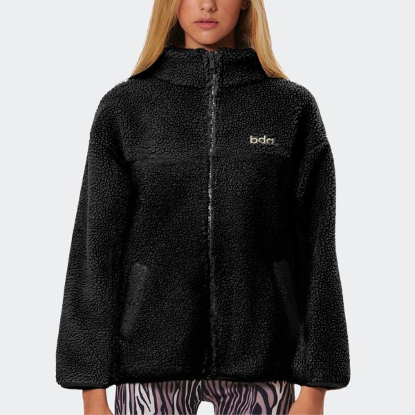 Body Action Faux-Sheepskin Women's Jacket 071519-01-Black