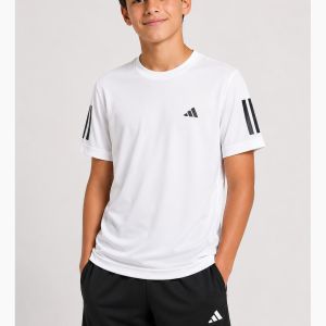 adidas Club 3-Stripes Boys Tennis Tee